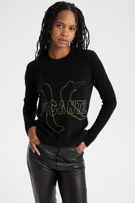 Paloma black Cashmere sweater. Limited edition: Picante